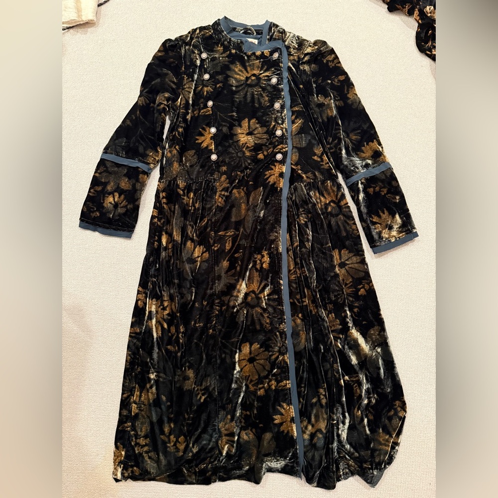 Free People Hazel Velvet duster kimono Coat - Picture 7 of 9